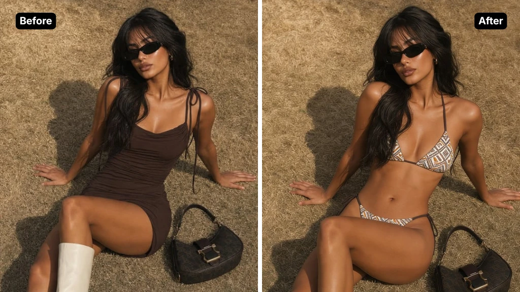 AI Bikini Generator realistic swimwear result