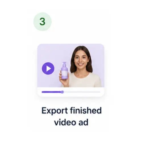 Générateur de Publicité Vidéo IA Étape 3 Exporter