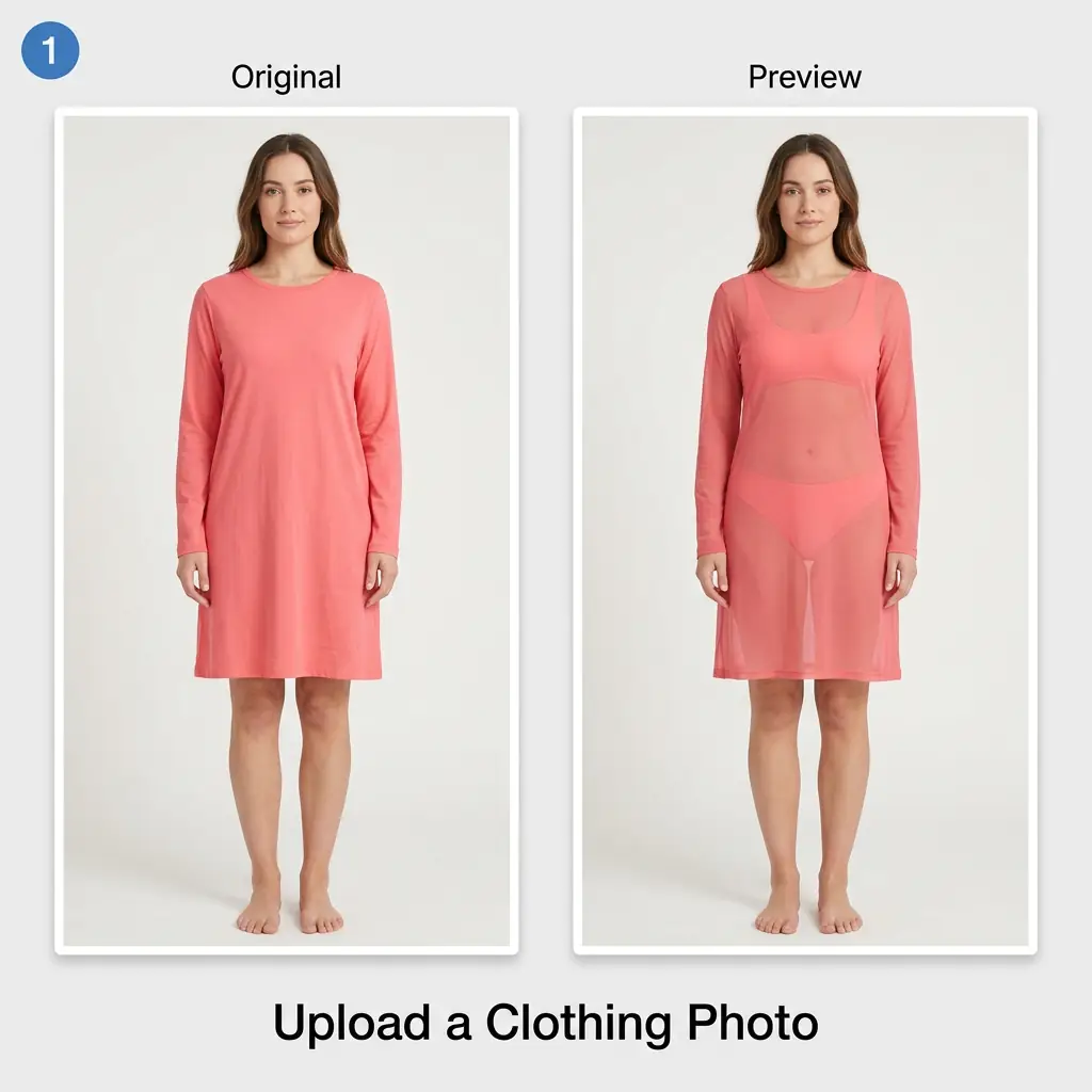 Visualised Ropa Generador de ropa con rayos X IA – Cambia tu outfit a estilo rayos X gratis