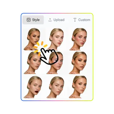 Schritt 2: Wählen oder beschreiben Sie einen Make-up-Stil