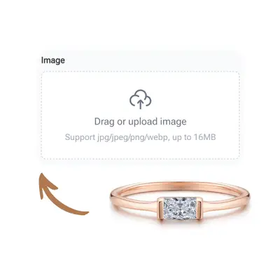 Virtueller Ring-Anprobierer: Schritt 1: Laden Sie Ihren Schmuck hoch