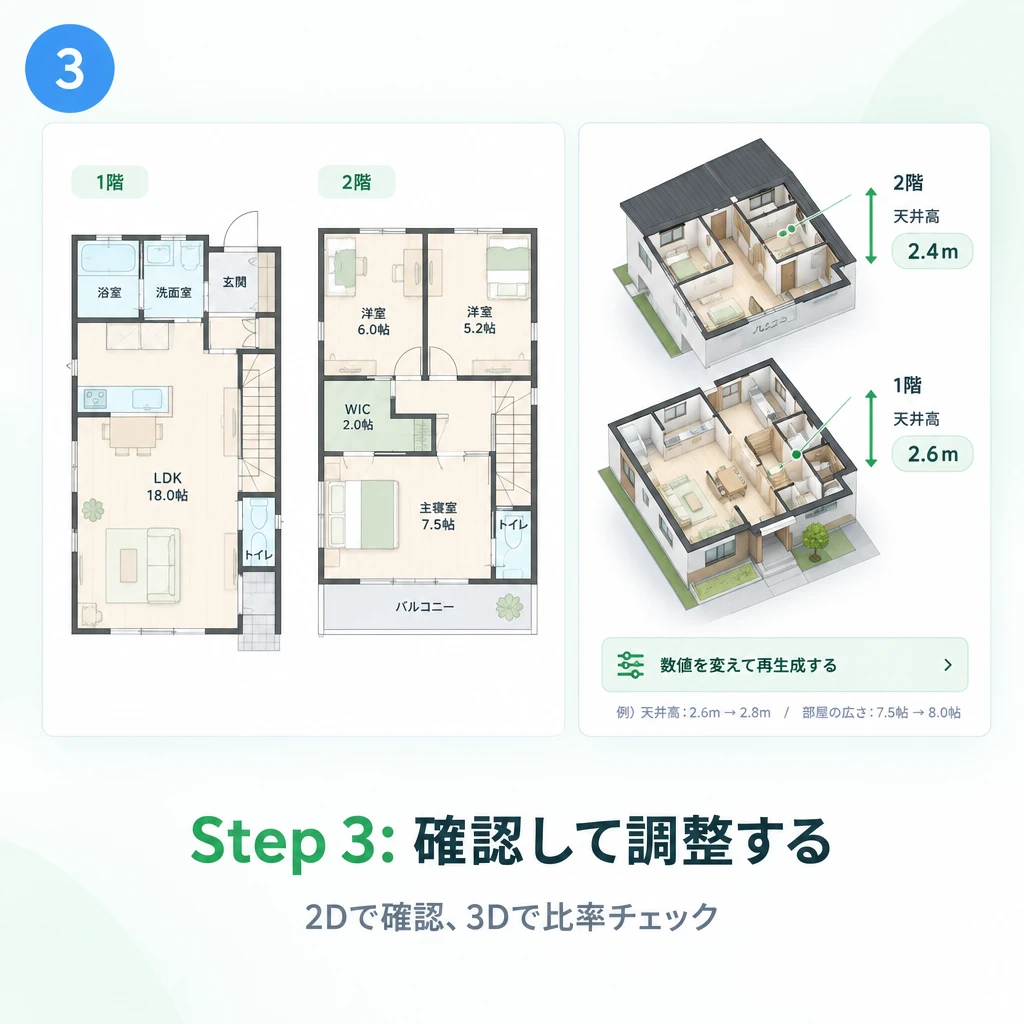 Step 3: 確認して調整する