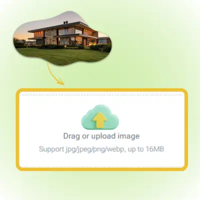 花園設計產生器:步驟 1:上傳你的花園空間照片 | RoomDesign