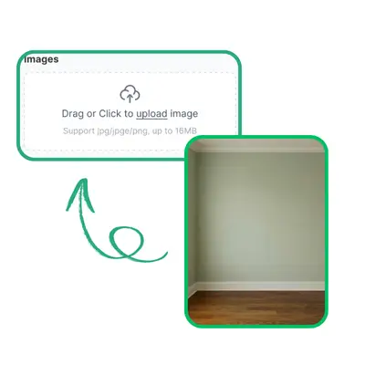 RoomDesign : Étape 1 – Téléchargez la photo de votre pièce