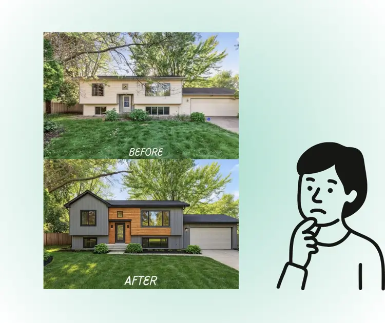 Design exterior de casas com IA: Proprietários Planejando uma Reforma