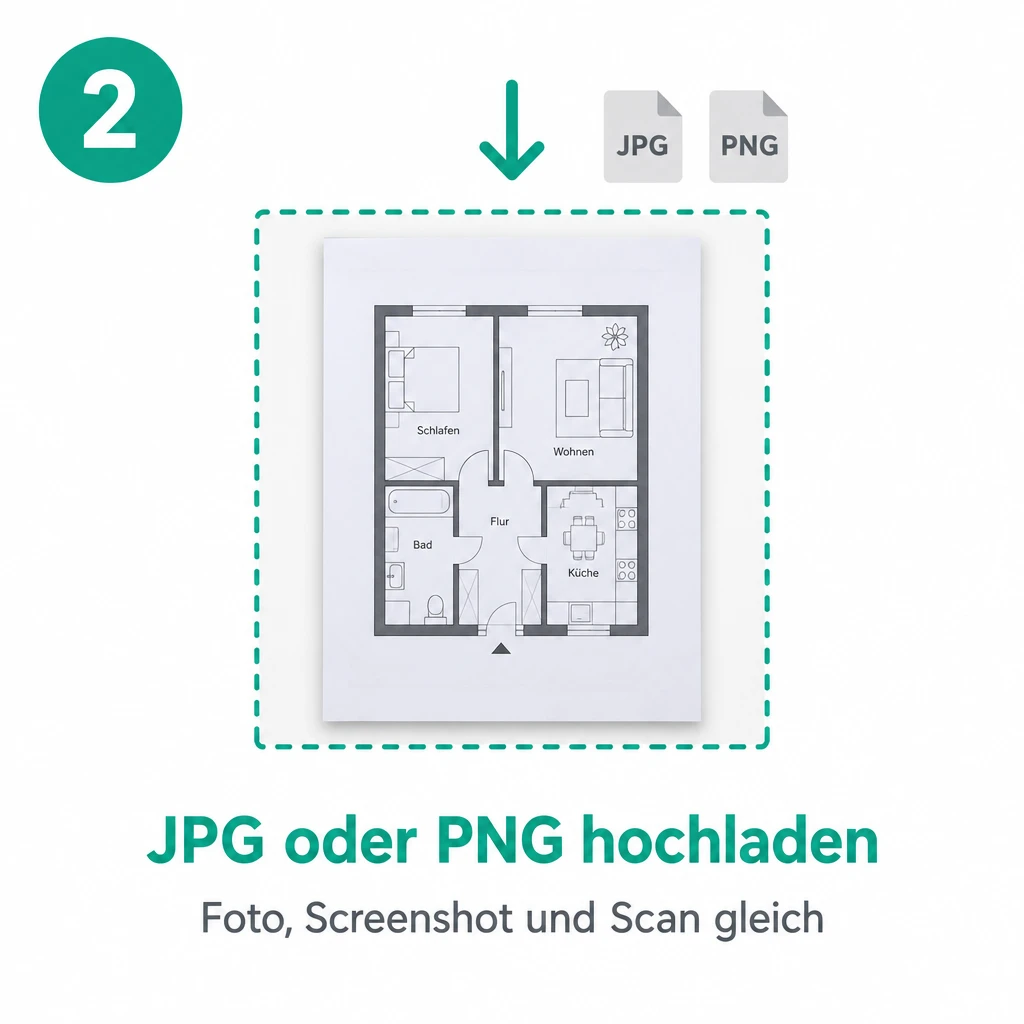 2. JPG oder PNG hochladen