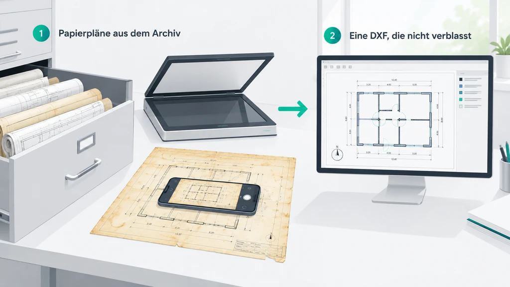 Bild zu DXF Konverter: Papierpläne digitalisieren