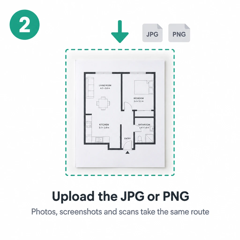 Langkah 2: Unggah JPG atau PNG