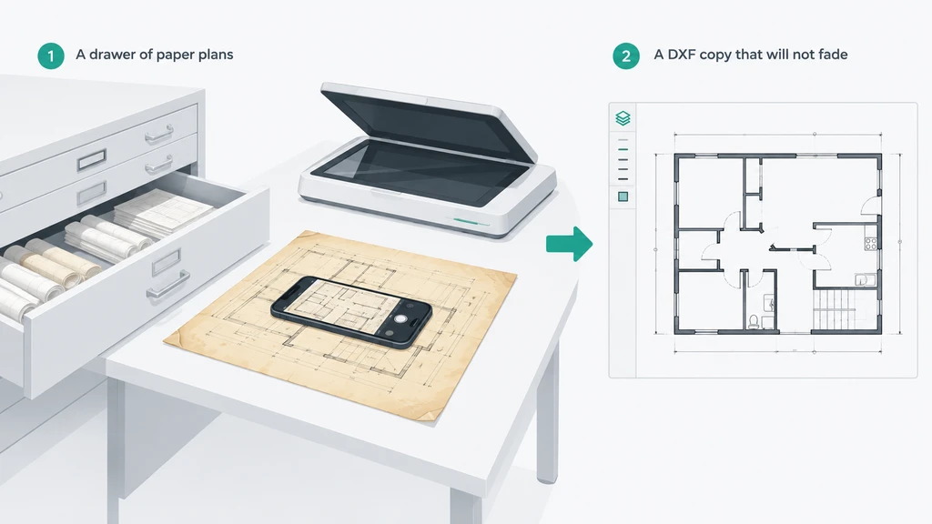 Konverter Gambar ke DXF: Mendigitalkan Gambar Kertas