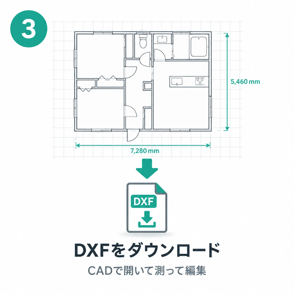 3. DXFをダウンロード