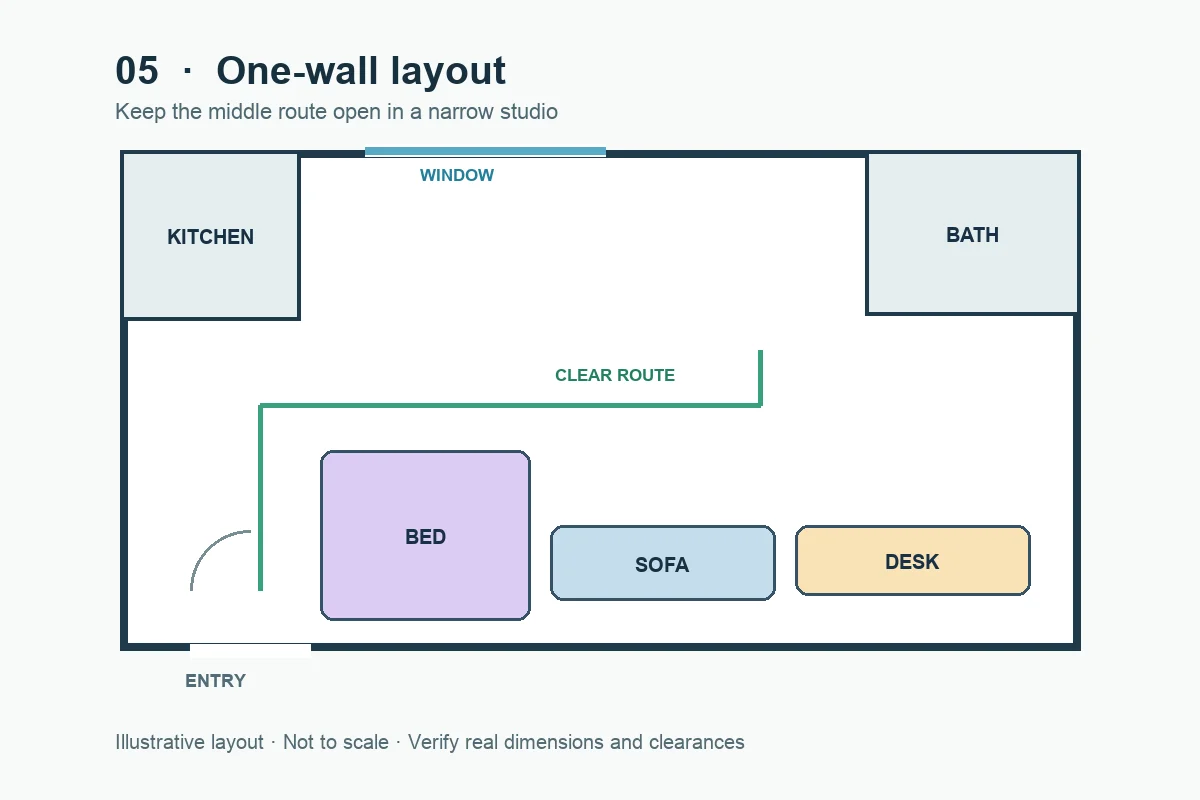 Run the Furniture Along One Wall