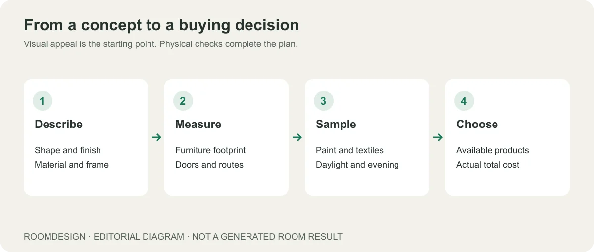 Include fixed features and furniture edges for comparison.