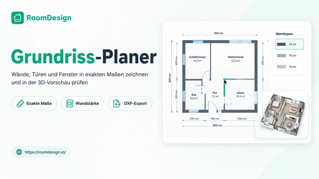 Grundriss-Planer – Kostenlos zeichnen mit 3D-Vorschau