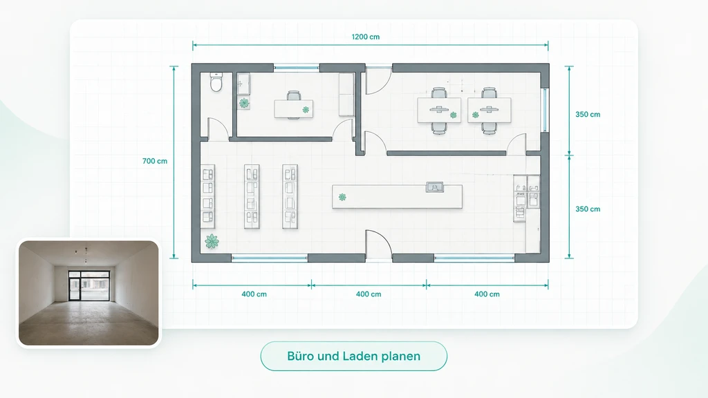 Büro und Laden planen