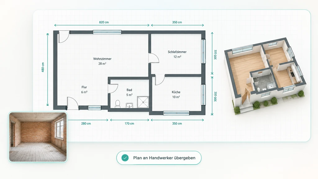 Plan an Handwerker übergeben