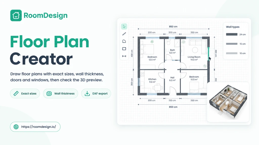 Floor Plan Creator - Free Draw Floor Plans With 3D Preview