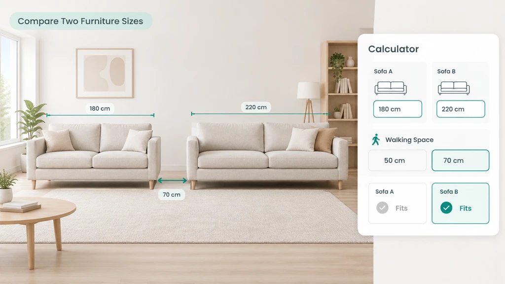 Compare Two Furniture Sizes