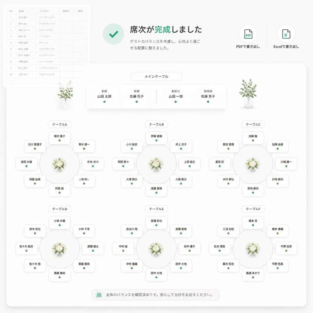 表計算ソフトで席次表を作る落とし穴