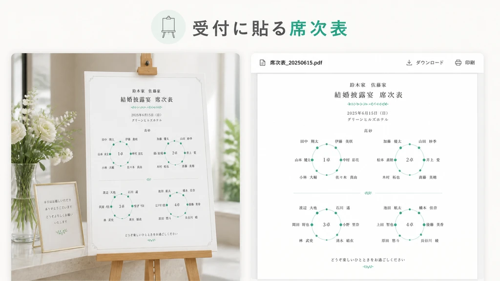 受付用に印刷する