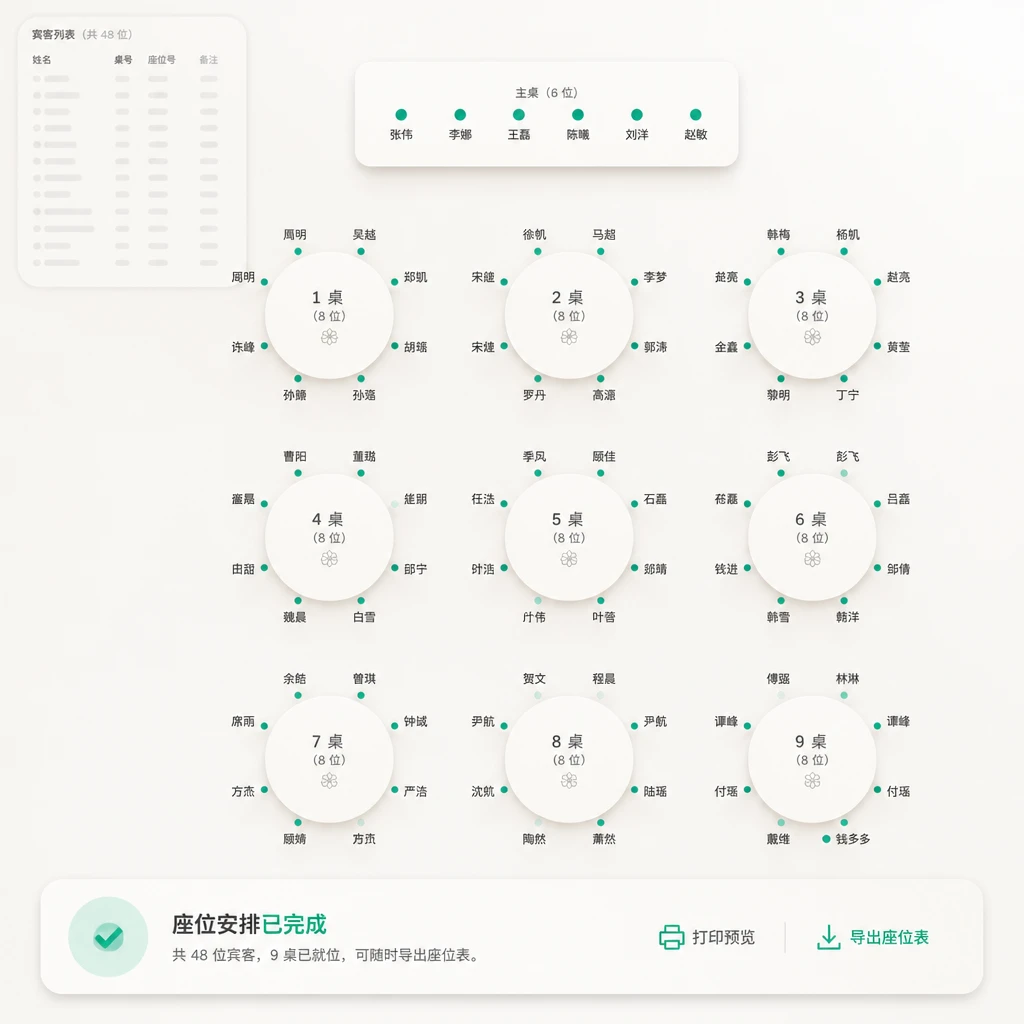 为什么用表格排座位总是返工?