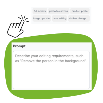 Éditeur d'Images IA : Étape 2 - Entrez des instructions claires pour ce que vous voulez changer