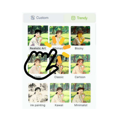 Générateur d'Anime IA : Étape 2 - Cliquez sur Générer pour Créer l'Art Anime