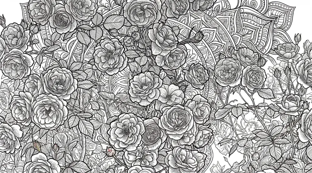 AI Coloring Page Generator Sample: Mandala after