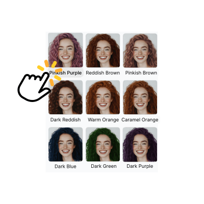 Changeur de Couleur de Cheveux AI : Étape 2 : Choisissez la Couleur de Cheveux que Vous Voulez Essayer