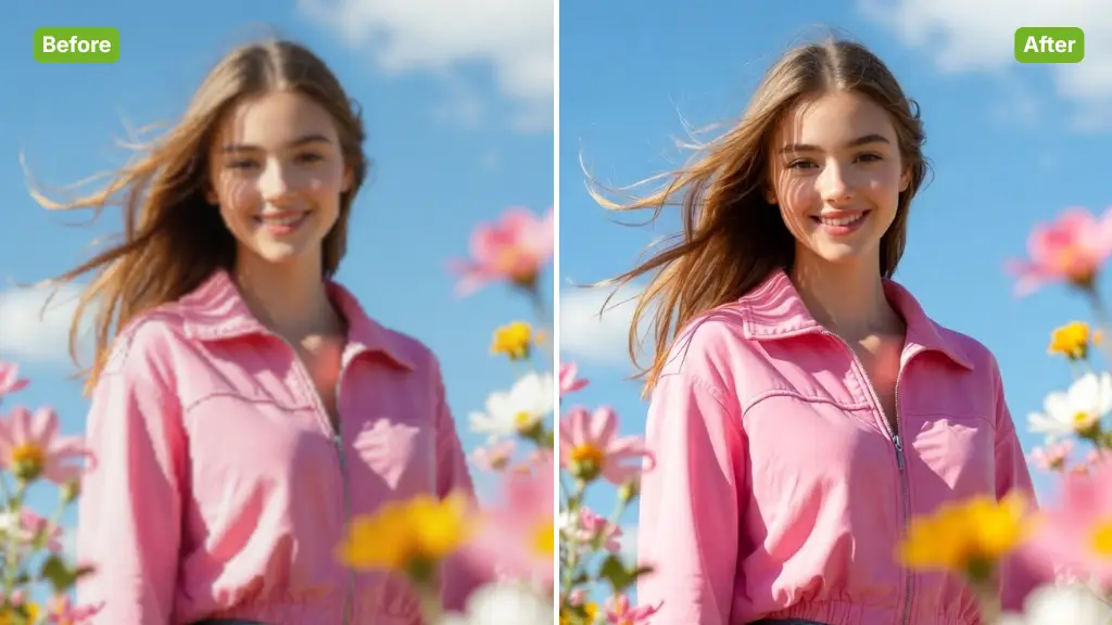 AI Watermark Remover Sample: girl with watermark | VisualGPT