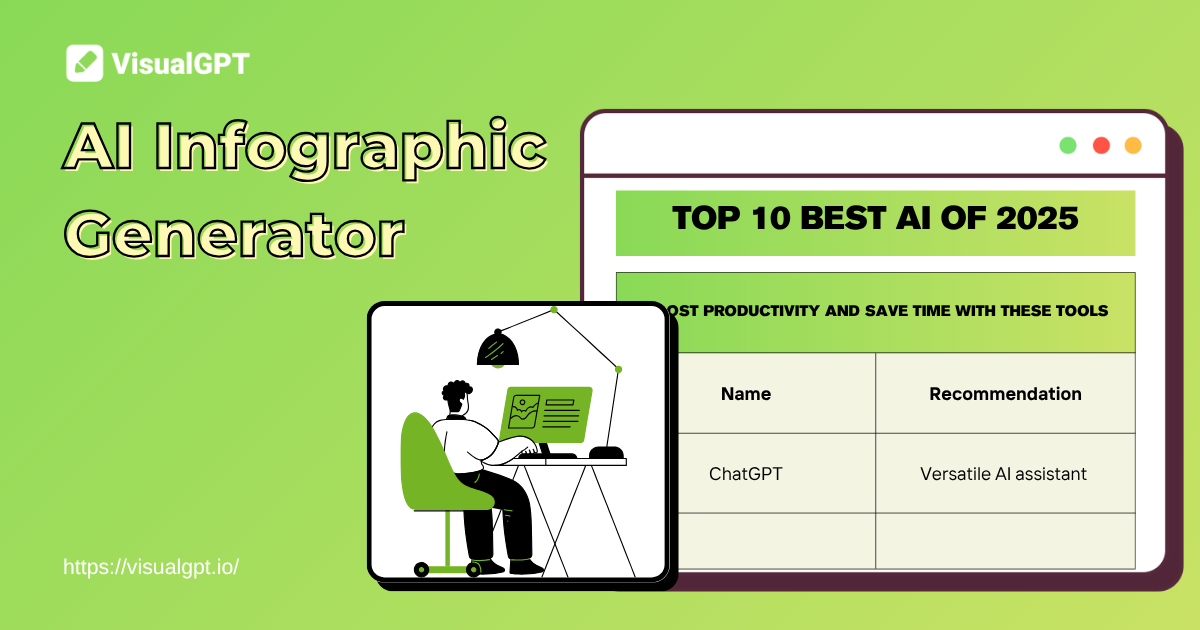 Générateur d'infographies IA – Créez des designs uniques, sans modèles