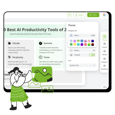 Générateur d'infographies IA : Étape 3 : Modifiez en ligne ou téléchargez votre infographie finale
