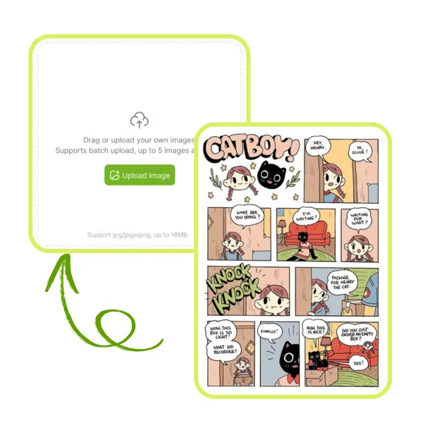 KI-Manga Übersetzer - Schritt 1: Lade deine Mangaseiten hoch