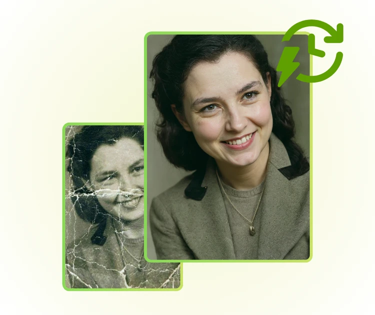 Ein-Klick KI-Fotoreparatur für alte Bilder
