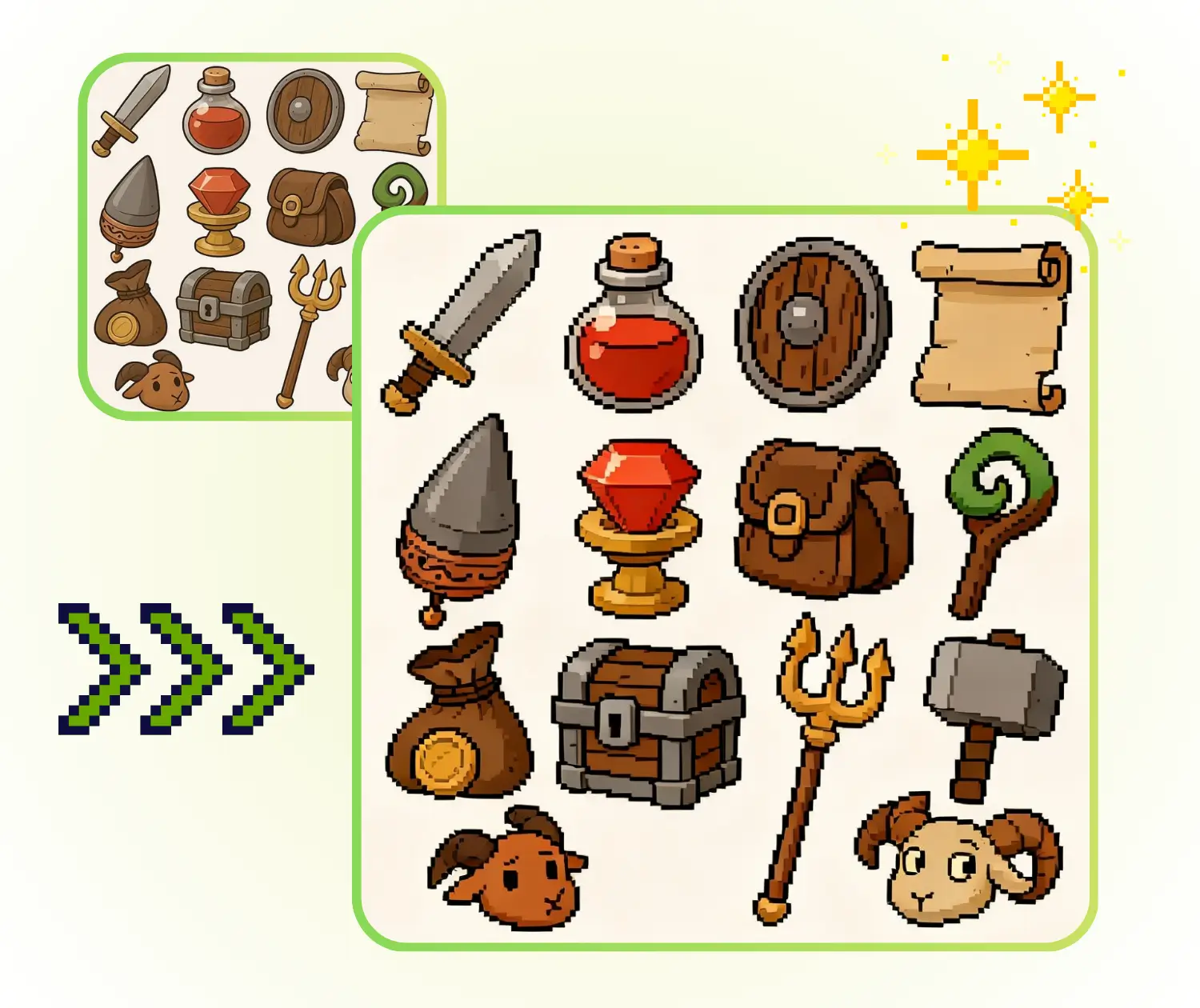 KI-Pixel-Art-Generator: Game-Assets und Illustrationen