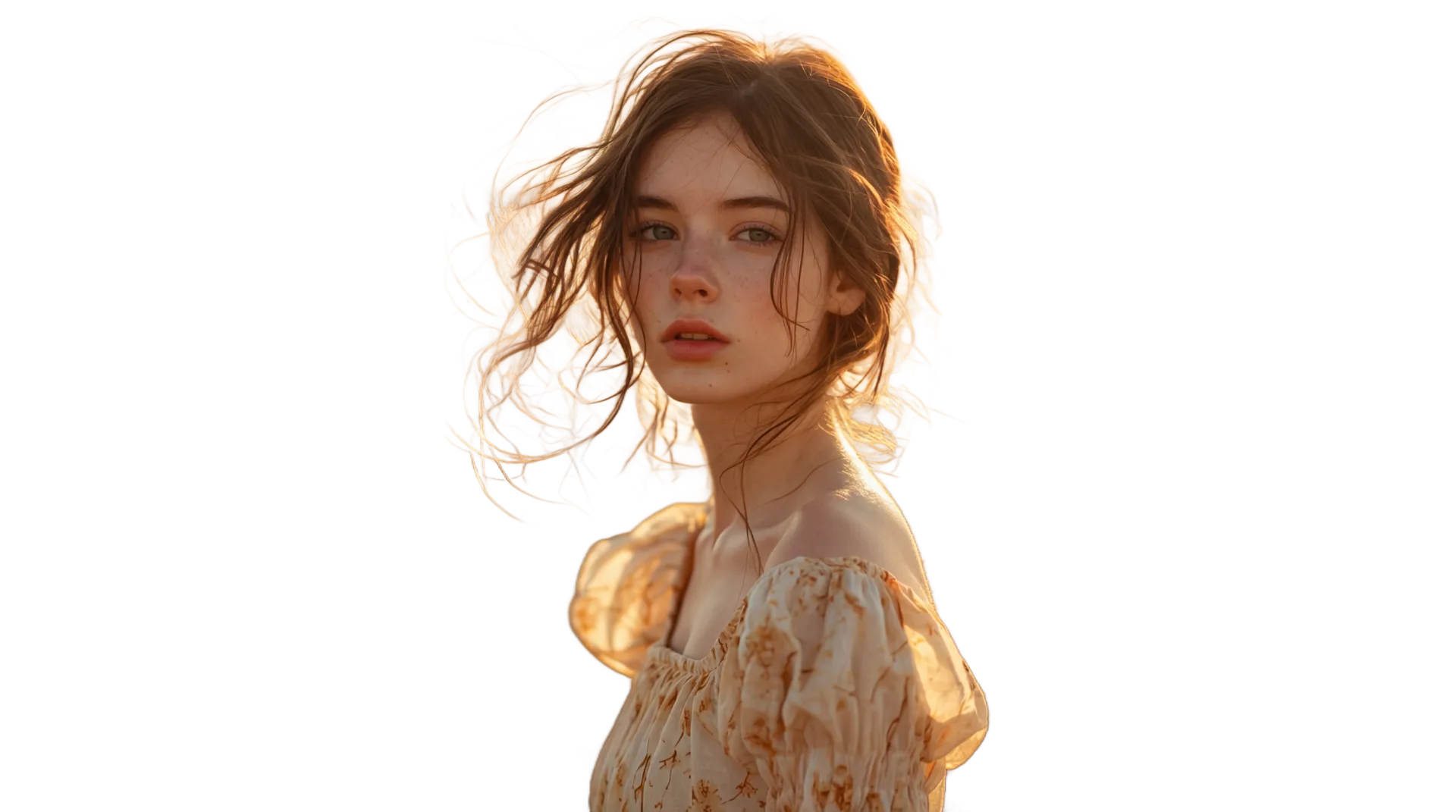 AI PNG Maker Sample: woman with background | VisualGPT