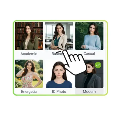 Генератор AI портретов - Шаг 2: Выберите стиль портрета