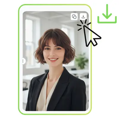 Генератор AI портретов - Шаг 3: Сгенерируйте и скачайте