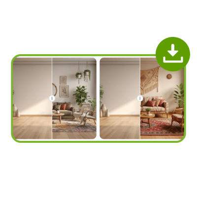 Décorateur de Pièce IA : Étape 3 : Générez des Designs et Sauvegardez le Résultat