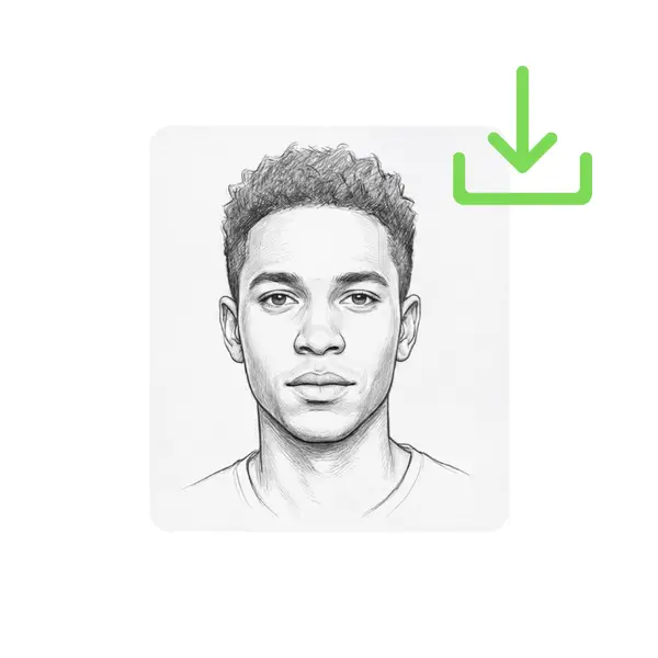 AI Soulmate Sketch - Step 3: Generate Your Sketch and Download