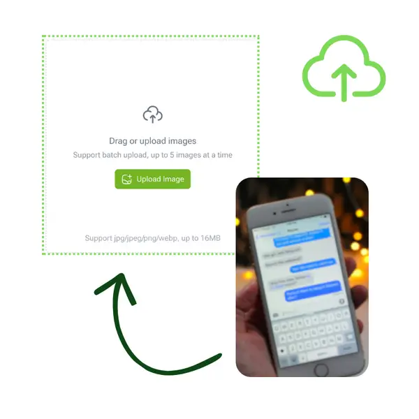 AIテキストエンハンサー - ステップ1:ぼやけた画像をアップロード