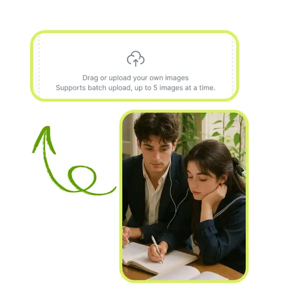 Étape 1 : Téléchargez une photo claire pour commencer votre séance photo de la Saint-Valentin