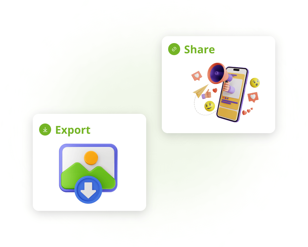 Interface d'exportation et partage flexibles - VisualGPT