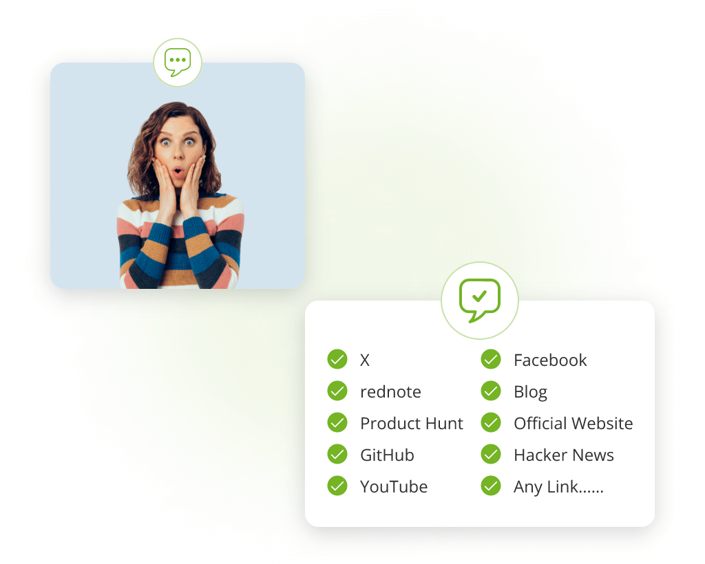 Interface de prise en charge de tout lien - VisualGPT