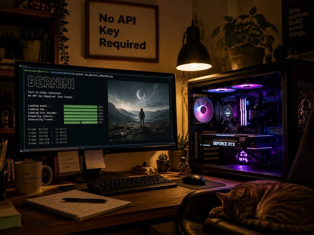 Self-hosting Bernini AI video model on local GPU — no API key, no cloud dependency, full control