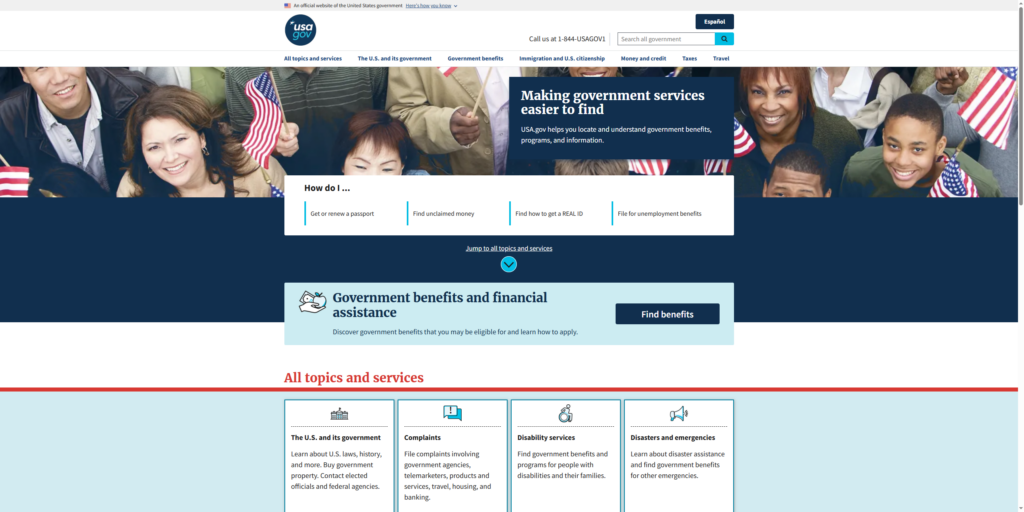 2. usa.gov for government structure basics.