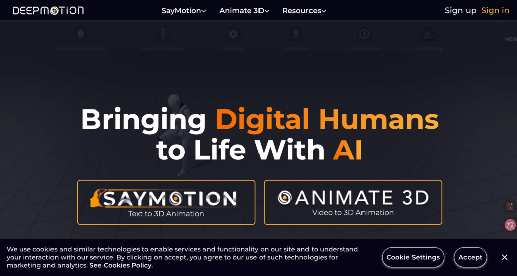 5. DeepMotion: The Hardcore Tool for 3D Game Developers
