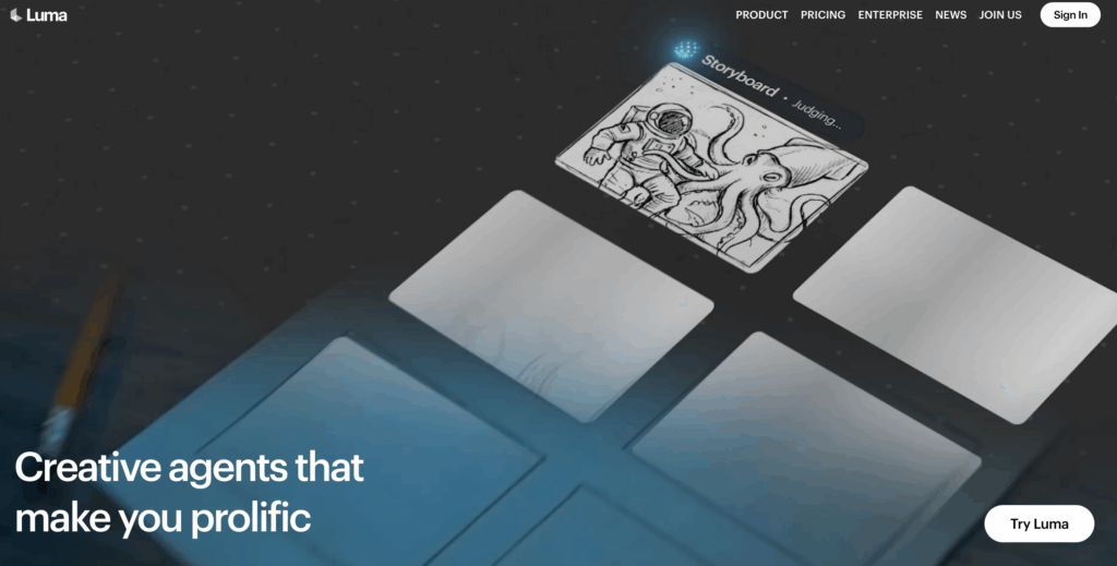 Luma AI — Emerging AI Video Generation Tool