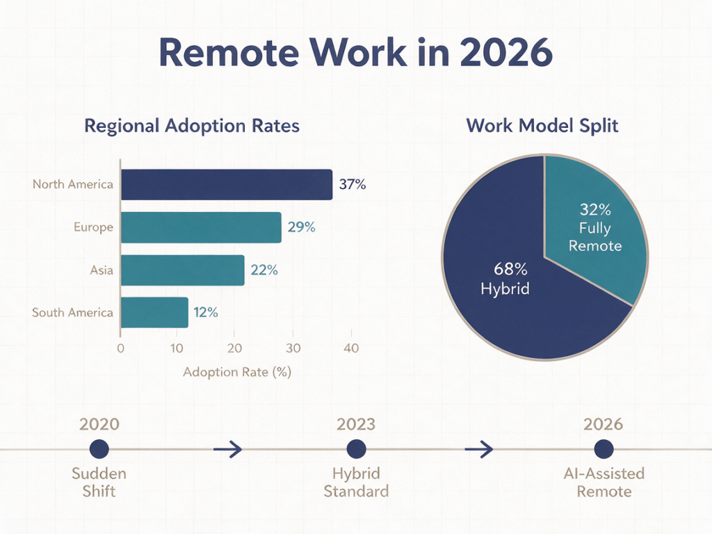 High-Density Infographic — Remote Work Statistics