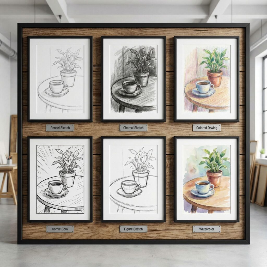 Portraits of various styles