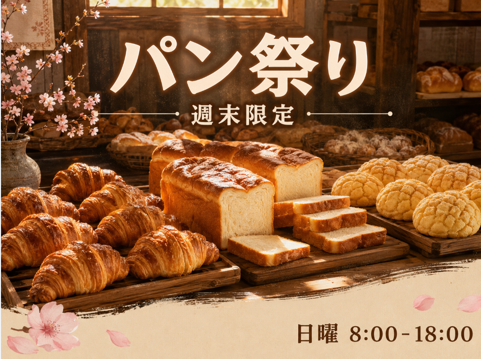 Multilingual Campaign Poster — Japanese Bakery